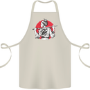Samurai Tattoo Girl MMA Kenjutsu Kendo Iaido Cotton Apron 100% Organic Natural