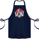 Samurai Tattoo Girl MMA Kenjutsu Kendo Iaido Cotton Apron 100% Organic Navy Blue