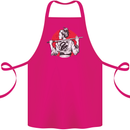 Samurai Tattoo Girl MMA Kenjutsu Kendo Iaido Cotton Apron 100% Organic Pink