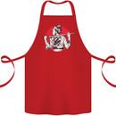 Samurai Tattoo Girl MMA Kenjutsu Kendo Iaido Cotton Apron 100% Organic Red