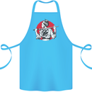 Samurai Tattoo Girl MMA Kenjutsu Kendo Iaido Cotton Apron 100% Organic Turquoise