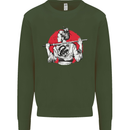 Samurai Tattoo Girl MMA Kenjutsu Kendo Iaido Kids Sweatshirt Jumper Forest Green