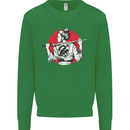 Samurai Tattoo Girl MMA Kenjutsu Kendo Iaido Kids Sweatshirt Jumper Irish Green