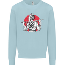 Samurai Tattoo Girl MMA Kenjutsu Kendo Iaido Kids Sweatshirt Jumper Light Blue