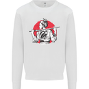 Samurai Tattoo Girl MMA Kenjutsu Kendo Iaido Kids Sweatshirt Jumper White