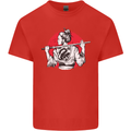 Samurai Tattoo Girl MMA Kenjutsu Kendo Iaido Kids T-Shirt Childrens Red