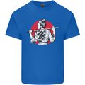 Samurai Tattoo Girl MMA Kenjutsu Kendo Iaido Kids T-Shirt Childrens Royal Blue