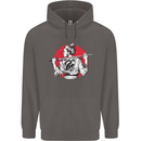 Samurai Tattoo Girl MMA Kenjutsu Kendo Iaido Mens 80% Cotton Hoodie Charcoal
