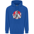 Samurai Tattoo Girl MMA Kenjutsu Kendo Iaido Mens 80% Cotton Hoodie Royal Blue