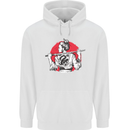 Samurai Tattoo Girl MMA Kenjutsu Kendo Iaido Mens 80% Cotton Hoodie White