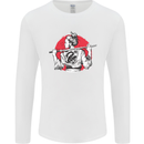 Samurai Tattoo Girl MMA Kenjutsu Kendo Iaido Mens Long Sleeve T-Shirt White