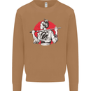 Samurai Tattoo Girl MMA Kenjutsu Kendo Iaido Mens Sweatshirt Jumper Caramel Latte