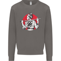 Samurai Tattoo Girl MMA Kenjutsu Kendo Iaido Mens Sweatshirt Jumper Charcoal