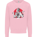 Samurai Tattoo Girl MMA Kenjutsu Kendo Iaido Mens Sweatshirt Jumper Light Pink
