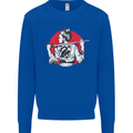 Samurai Tattoo Girl MMA Kenjutsu Kendo Iaido Mens Sweatshirt Jumper Royal Blue