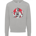 Samurai Tattoo Girl MMA Kenjutsu Kendo Iaido Mens Sweatshirt Jumper Sports Grey
