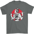 Samurai Tattoo Girl MMA Kenjutsu Kendo Iaido Mens T-Shirt 100% Cotton Charcoal