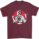 Samurai Tattoo Girl MMA Kenjutsu Kendo Iaido Mens T-Shirt 100% Cotton Maroon