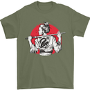 Samurai Tattoo Girl MMA Kenjutsu Kendo Iaido Mens T-Shirt 100% Cotton Military Green