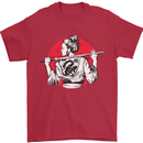 Samurai Tattoo Girl MMA Kenjutsu Kendo Iaido Mens T-Shirt 100% Cotton Red