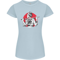 Samurai Tattoo Girl MMA Kenjutsu Kendo Iaido Womens Petite Cut T-Shirt Light Blue