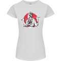 Samurai Tattoo Girl MMA Kenjutsu Kendo Iaido Womens Petite Cut T-Shirt White