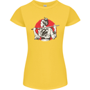 Samurai Tattoo Girl MMA Kenjutsu Kendo Iaido Womens Petite Cut T-Shirt Yellow