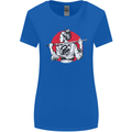 Samurai Tattoo Girl MMA Kenjutsu Kendo Iaido Womens Wider Cut T-Shirt Royal Blue