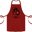 Samurai Warrior Dragon & Sun Fantasy MMA Cotton Apron 100% Organic Maroon