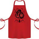 Samurai Warrior Dragon & Sun Fantasy MMA Cotton Apron 100% Organic Red