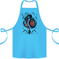 Samurai Warrior Dragon & Sun Fantasy MMA Cotton Apron 100% Organic Turquoise