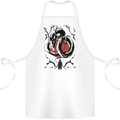 Samurai Warrior Dragon & Sun Fantasy MMA Cotton Apron 100% Organic White