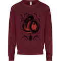 Samurai Warrior Dragon & Sun Fantasy MMA Kids Sweatshirt Jumper Maroon