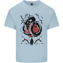 Samurai Warrior Dragon & Sun Fantasy MMA Kids T-Shirt Childrens Light Blue