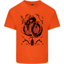 Samurai Warrior Dragon & Sun Fantasy MMA Kids T-Shirt Childrens Orange