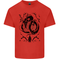 Samurai Warrior Dragon & Sun Fantasy MMA Kids T-Shirt Childrens Red