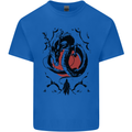 Samurai Warrior Dragon & Sun Fantasy MMA Kids T-Shirt Childrens Royal Blue