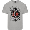 Samurai Warrior Dragon & Sun Fantasy MMA Kids T-Shirt Childrens Sports Grey