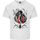 Samurai Warrior Dragon & Sun Fantasy MMA Kids T-Shirt Childrens White