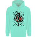 Samurai Warrior Dragon & Sun Fantasy MMA Mens 80% Cotton Hoodie Peppermint