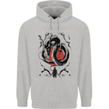 Samurai Warrior Dragon & Sun Fantasy MMA Mens 80% Cotton Hoodie Sports Grey