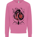 Samurai Warrior Dragon & Sun Fantasy MMA Mens Sweatshirt Jumper Azalea