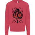 Samurai Warrior Dragon & Sun Fantasy MMA Mens Sweatshirt Jumper Heliconia