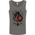 Samurai Warrior Dragon & Sun Fantasy MMA Mens Vest Tank Top Charcoal