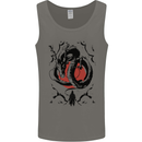 Samurai Warrior Dragon & Sun Fantasy MMA Mens Vest Tank Top Charcoal