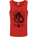 Samurai Warrior Dragon & Sun Fantasy MMA Mens Vest Tank Top Red