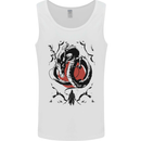 Samurai Warrior Dragon & Sun Fantasy MMA Mens Vest Tank Top White