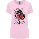 Samurai Warrior Dragon & Sun Fantasy MMA Womens Wider Cut T-Shirt Light Pink