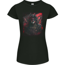 Samurai of Death Japanese Fantasy Warrior Womens Petite Cut T-Shirt Black