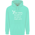 Santa Claus Naughty Girls Funny Christmas Mens 80% Cotton Hoodie Peppermint